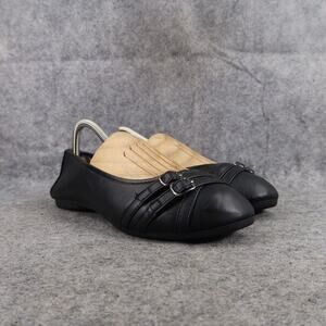 Harborsides Shoes Women 7.5 Ballet Flat Slip On Casual Black Memory Foam Comfort